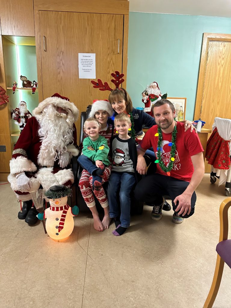 Entire family with Santa